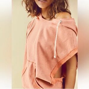 Free People Donny Peach Hoodie Sweatshirt
